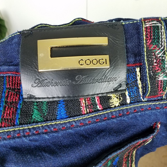 Coogi mixed media sweater embellish jeans 36w - Picture 6 of 7